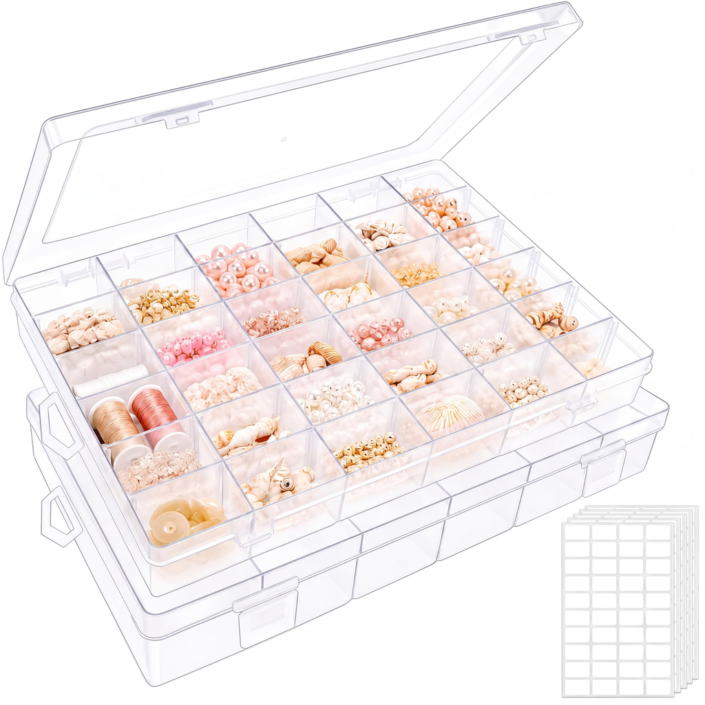 Glass Bead Box Organizer - 24