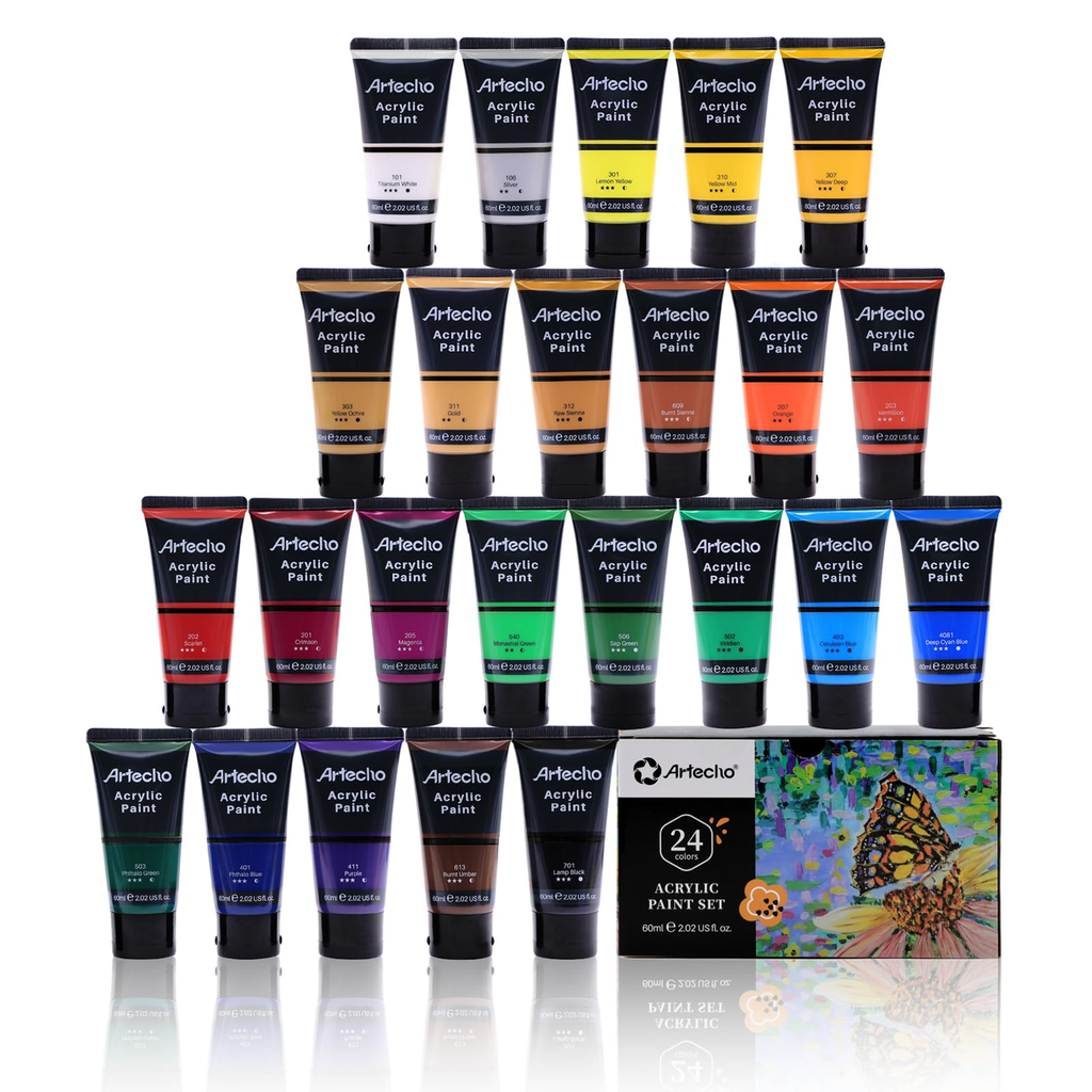 Acrylic Paint Tube Set - 24-color